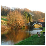 image of canal with bridge